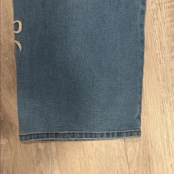 Flying Angel Women's Wide Leg Denim with embroidered Bow Accents - Picture 11 of 11